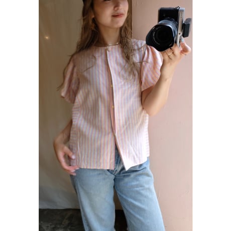 colorful frill blouse