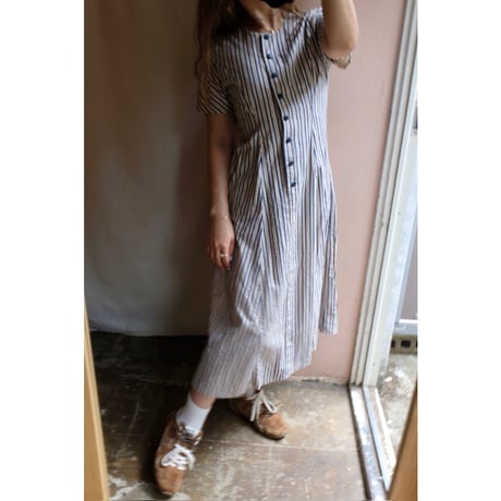 navy stripe one-piece