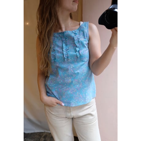 light blue tank top