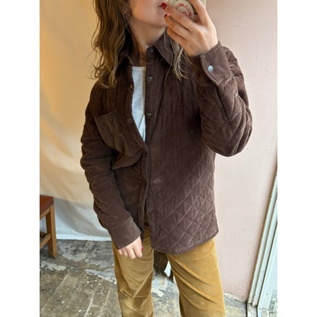 brown quilting jacket