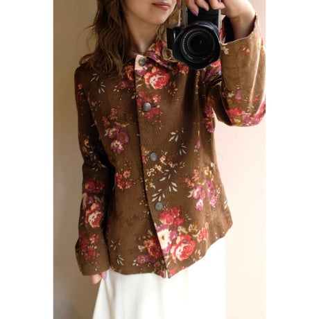 brown flower jacket