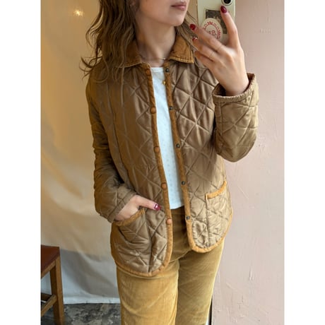 olive quilting jacket