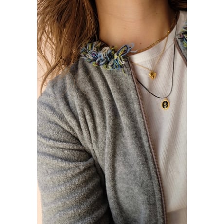 gray knit zip tops