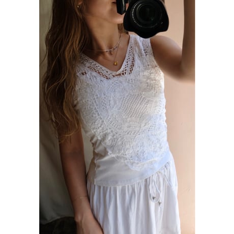 white design tank top