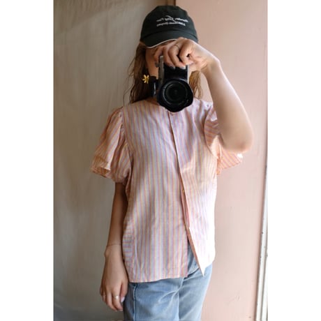 colorful frill blouse