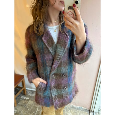 colorful mohair coat