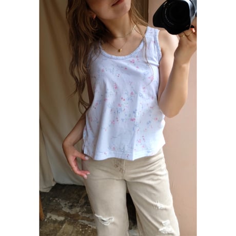iceblue flower tank top
