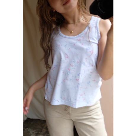 iceblue flower tank top