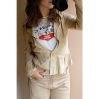 ivory leather jacket