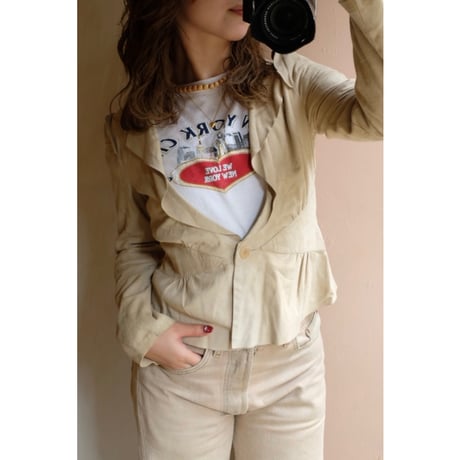 ivory leather jacket