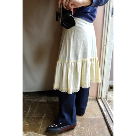 vintage lemon yellow skirt