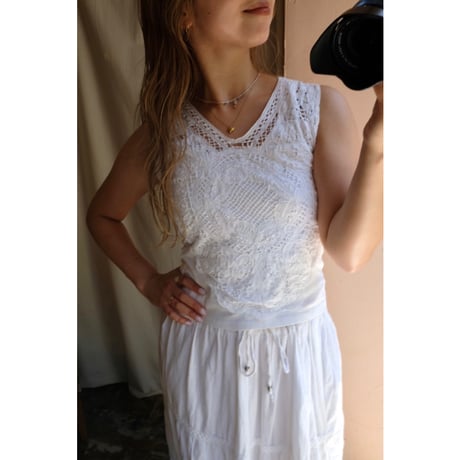 white design tank top