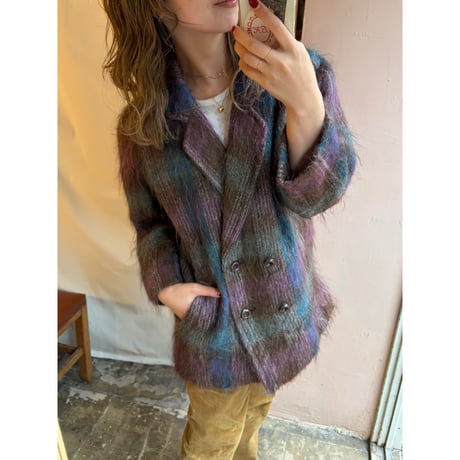 colorful mohair coat
