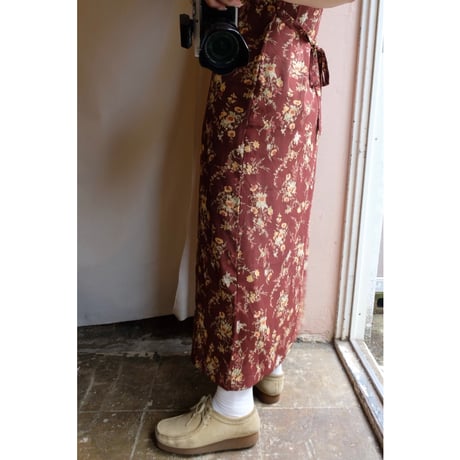 brown flower one-piece