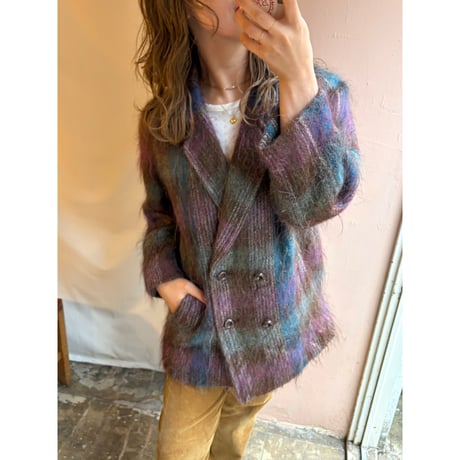 colorful mohair coat