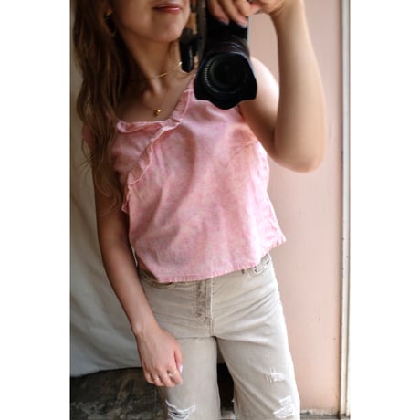 pink flower tank top