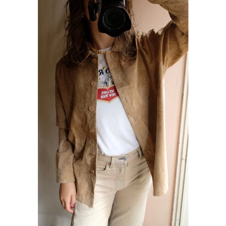 light brown leather jacket