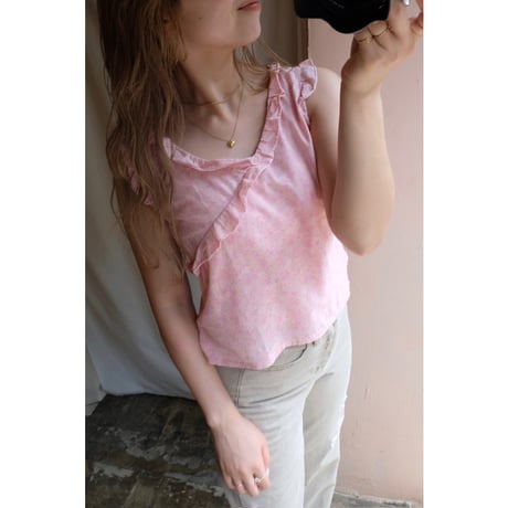 pink flower tank top
