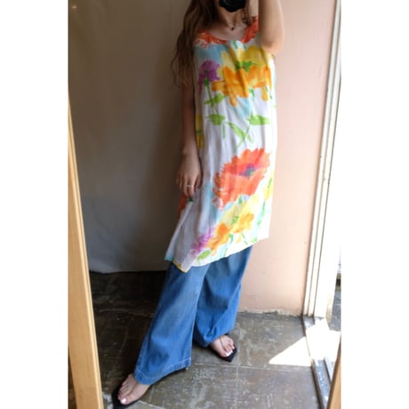 colorful flower one-piece