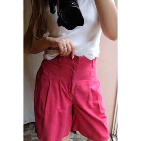 wine red half pants