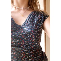 black flower tank top