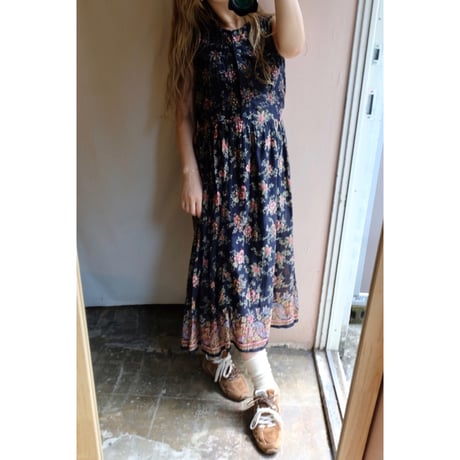 black flower one-piece