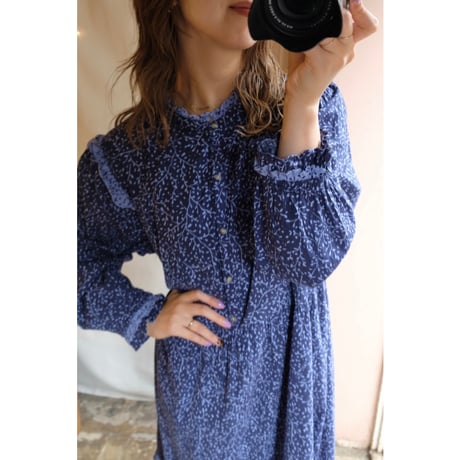 navy botanical one-piece