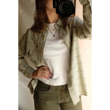 green embroidery shirt