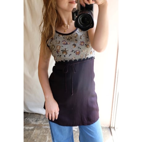 black flower tunic