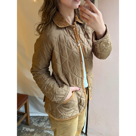 olive quilting jacket