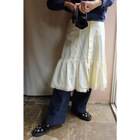 vintage lemon yellow skirt