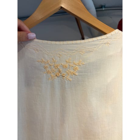 ivory embroidery one-piece