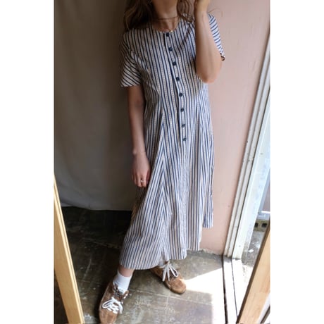 navy stripe one-piece