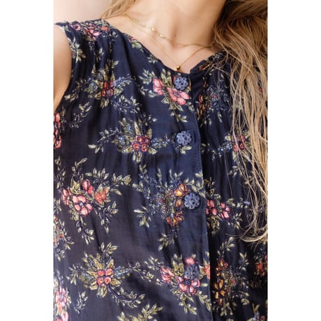 black flower one-piece
