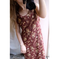 brown flower one-piece