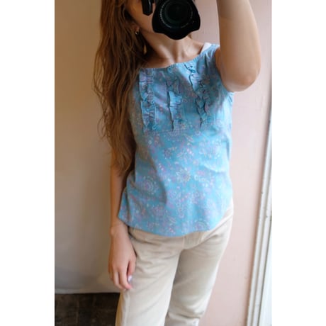 light blue tank top