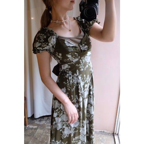 olive flower one-piece