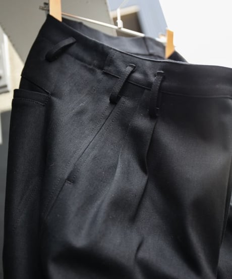 WILDFRÄULEIN "Three-D budoh wide pants" Black denim & Black molskin.