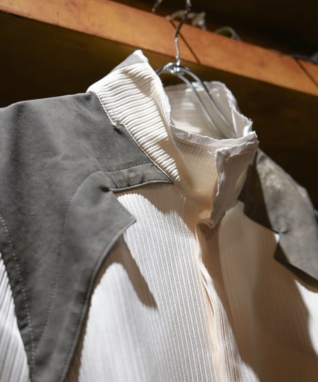 Hankes "Western shirt type-Ⅲ" Silk pique.