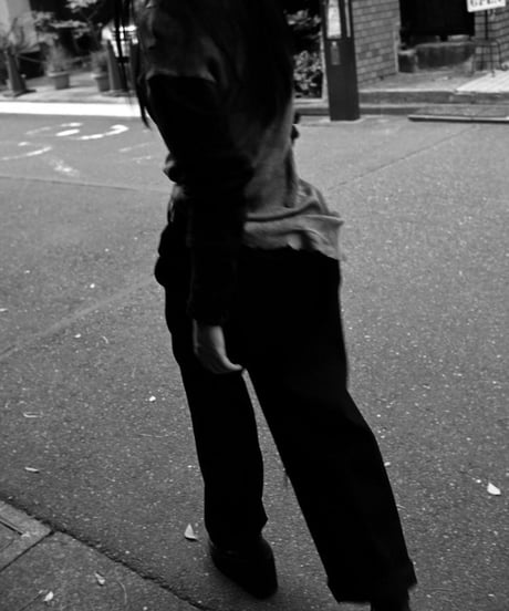 WILDFRÄULEIN "Three-D budoh wide pants" Black denim & Black molskin.