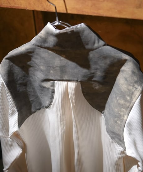 Hankes "Western shirt type-Ⅲ" Silk pique.