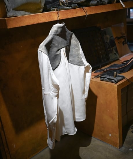Hankes "Western shirt type-Ⅲ" Silk pique.