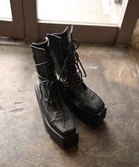 k.j dan "Lace up high heel sneaker" Square toe.