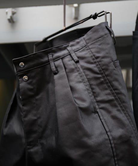 WILDFRÄULEIN "Three-D budoh wide pants" Black denim & Black molskin.
