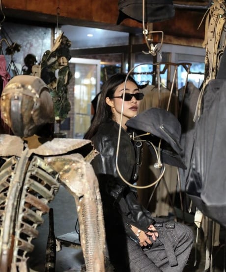 JFR "Alien' leather jacket" Femme.
