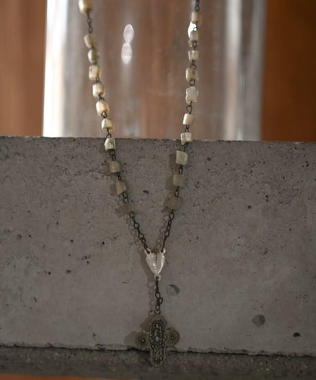 Subtle "Jesus christ" Square corver glass beads.