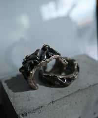 Ferric "Iron × silver gravity bangle" Big & Medium.