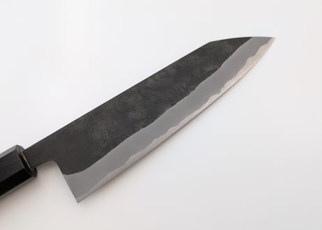 Y0153 | 青紙スーパー | 切付牛刀180 | 黒打 | 黒檀八角柄