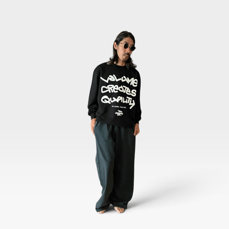 【SIGNATURE】BAGGY SWEAT PANTS / VINTAGE BLACK/M/L/XL