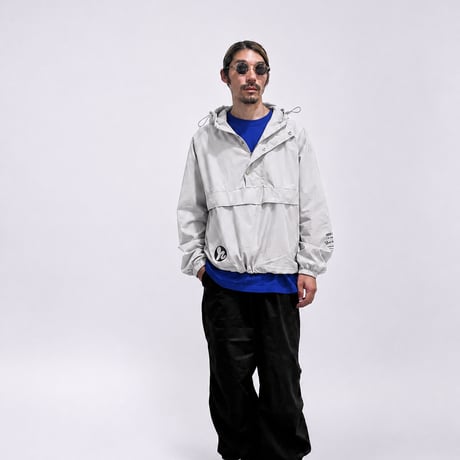 HIGH DENSTIY COTTON ANORAK PARKA /SILVER/S/M/L